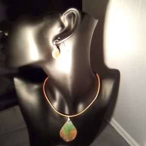 Polymer Clay Necklace and Earring Set